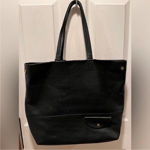 100% leather J. Crew leather tote bag